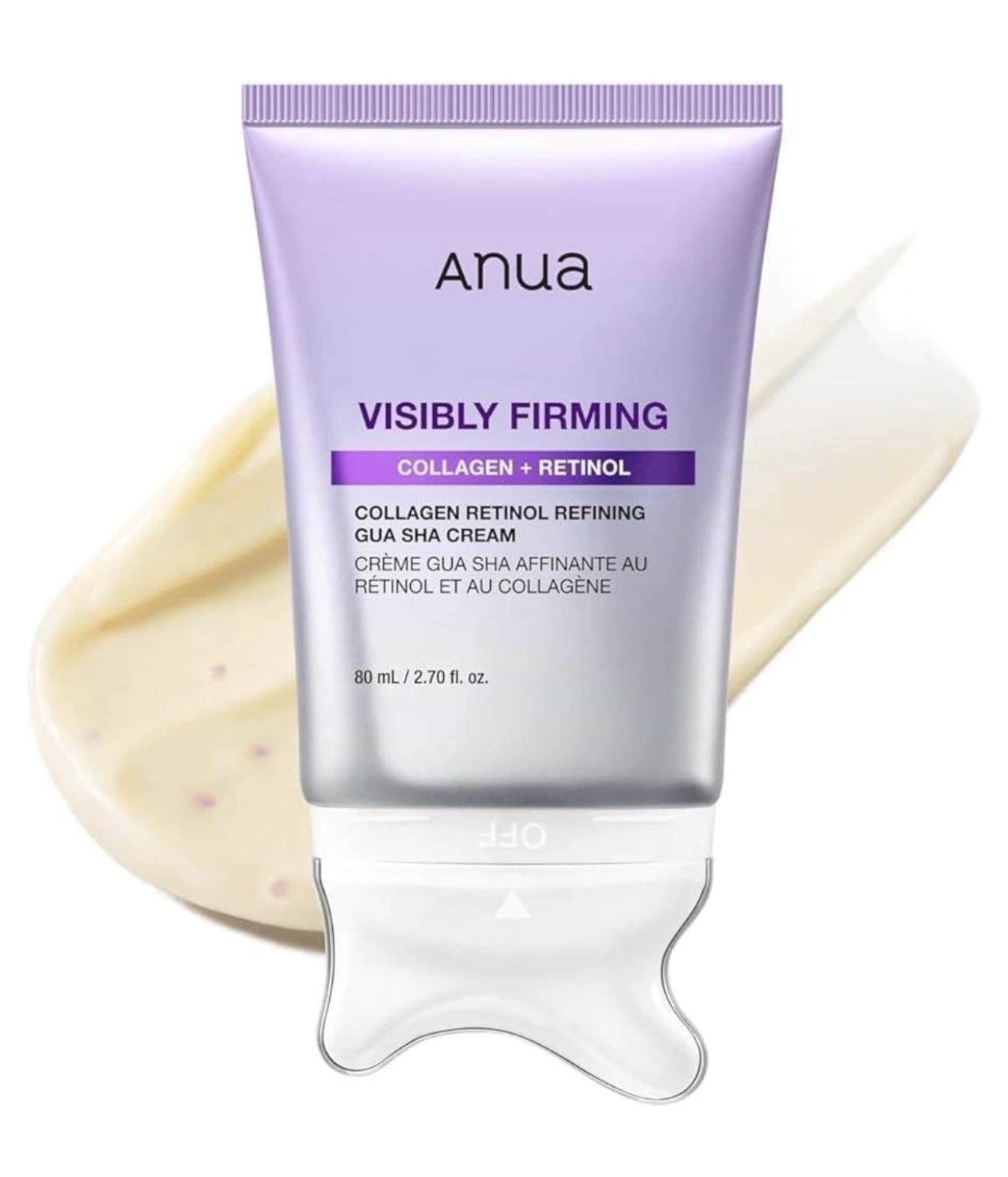 کرم کلاژن و رتینول آنوا با اپلیکاتور گواشا Anua collagen Retinol Refining Guasha cream